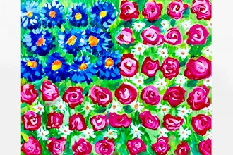 Paint Nite: American Flag in Flowers